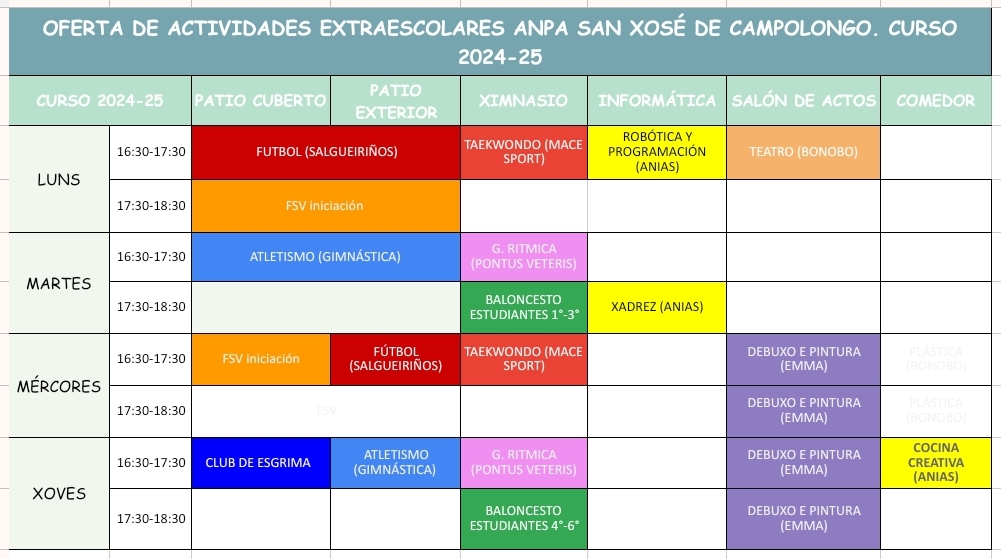 horarios